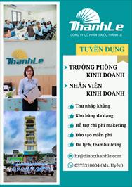 Địa ốc Thành Lê tuyển dụng tháng 7/2022